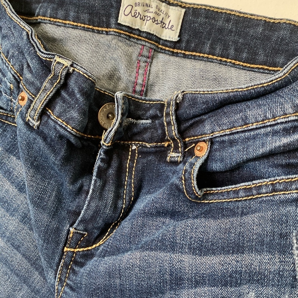 Aeropostale Deconstructed Skinny Jeans - Picture 3 of 5